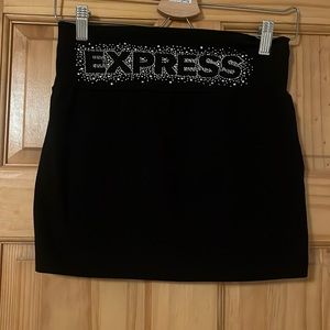 Express Black Mini Skirt